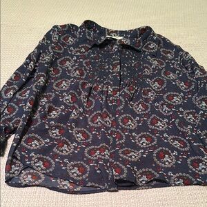 Tantrums Navy Floral Blouse